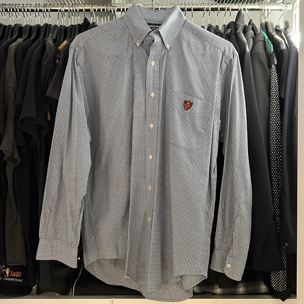Vintage Ralph Lauren Golf Long Sleeve Button Down Shirt Oxford Button Small
